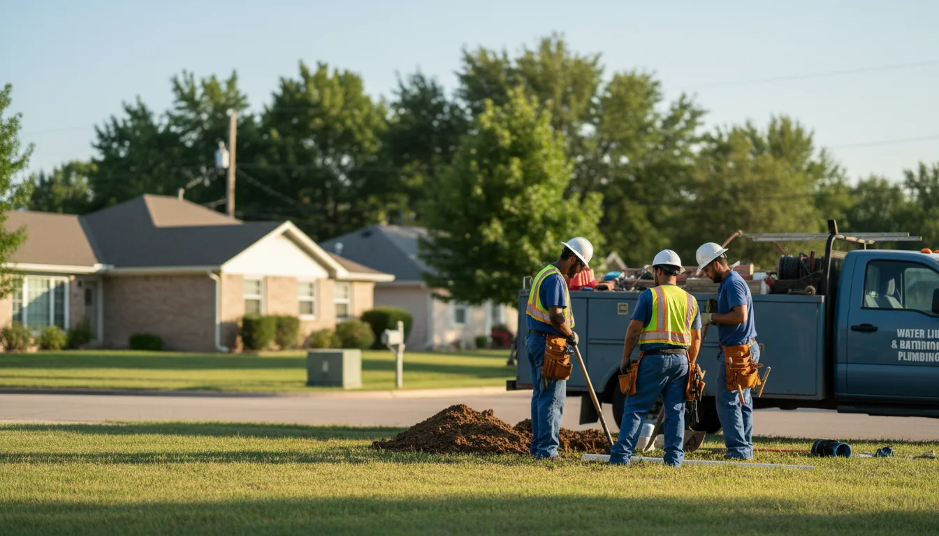 Residential water line and bathroom plumbing service in Columbia, MO